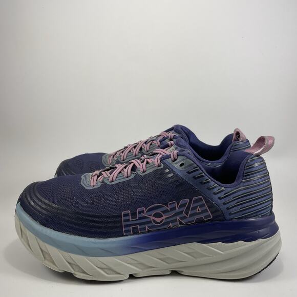 Hoka One One Bondi 6 Running Shoes Womens Size 9 Purple Athletic Sneaker - Picture 4 of 10